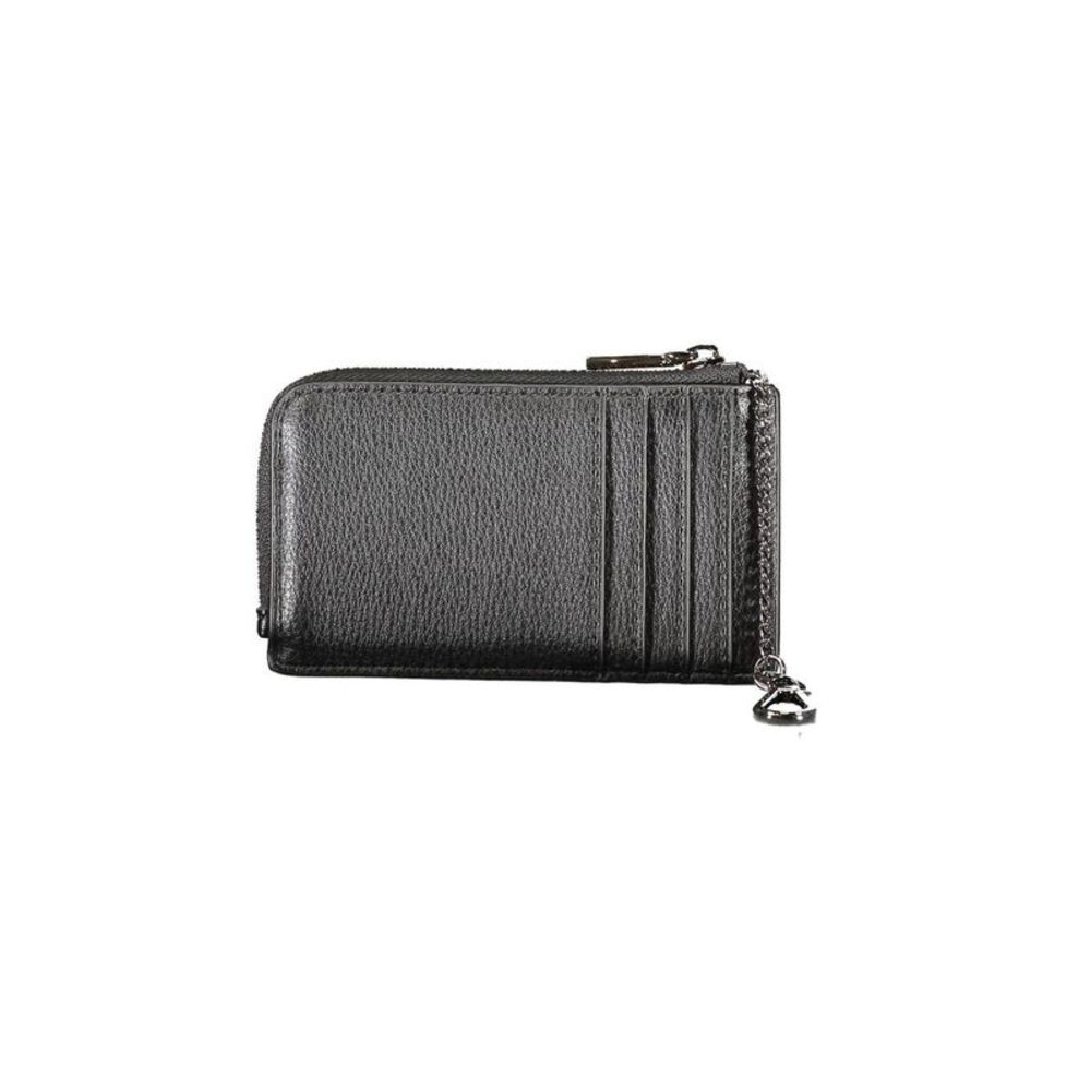 Calvin Klein Pebbled Leather Keychain Wallet Women Black Wallets & Pouches - Picture 2 of 3